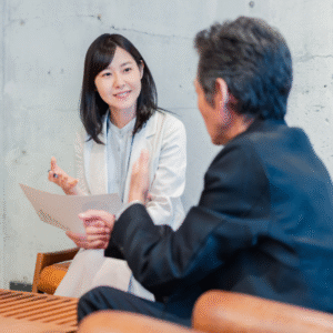 プライバシーが守られた一対一の対話